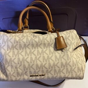Michael Kors Beige Monogram Tote